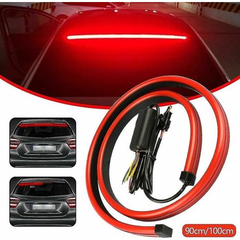 Bandeau LED 90cm 100cm Feu Stop DRL Barre Séquentielle Clignotant Double Flash Frein Conduite Voiture DC 12V (1/5)