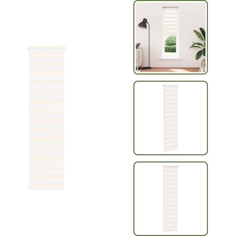 Zebrarollo Marmorbeige 65x230 cm Stoffbreite 60,9 cm Polyester - Zebra-Jalousie - Zebra-Jalousien - Zebra-Rollo - Doppelrollo (1/5)
