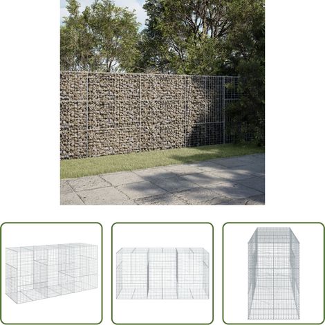 Steinkorb - Gabione mit Deckel 300x100x150 cm Verzinktes Eisen (1/5)