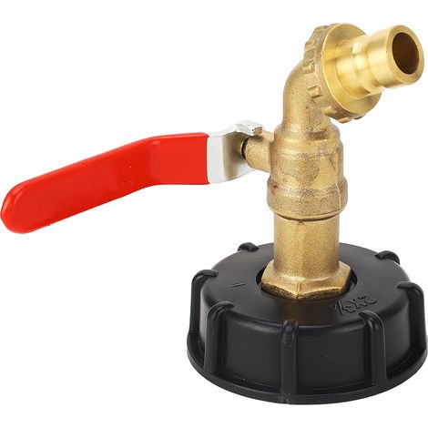 3/4-Zoll-IBC-Tankadapter aus Messing, Grobgewindeanschluss, 275–330-Gallonen-Tank, Gartenschlauchventil (1/5)
