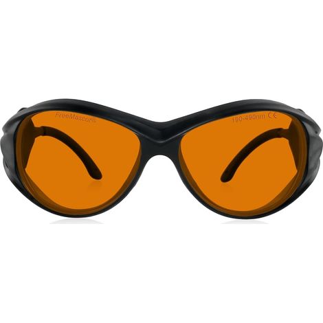 Laser Safety Glasses OD 6+ Wavelength 190nm-490nm Purple/Blue for 405nm 445nm 450nm 473nm Black (Frame Style 2) (1/5)