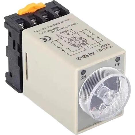 Relais temporisé AH3-2 12V/24V/36V/110V/220V/380V, 8 broches avec (1/5)