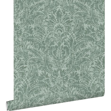 papier peint ornement bleu vert - ESTAhome (1/5)