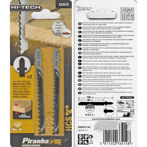 BLACK&DECKER - LAME PER LEGNO 106.5X2.7MM