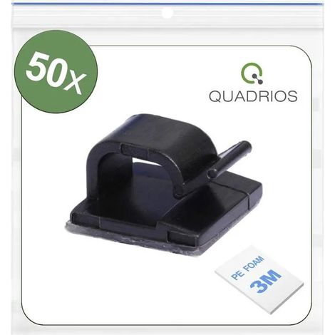 Kabelclip quadrios 25ca476 selbstklebend Durchmesser 1-7 mm