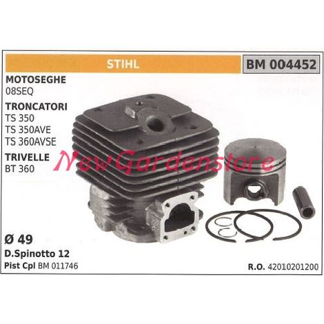 Segmentos de cilindro de pistón STIHL motor de sierra de cadena 08SEQ TS 350 004452