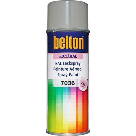 Bombe de peinture - AUTO K - BELTON - RAL 7036 GRIS PLATINE - 400 ml - Très couvrante