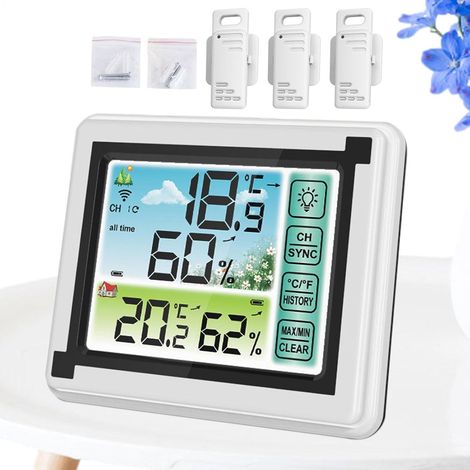 Thermometer Cabellose Temperatur Luftfeuchtigkeit innen