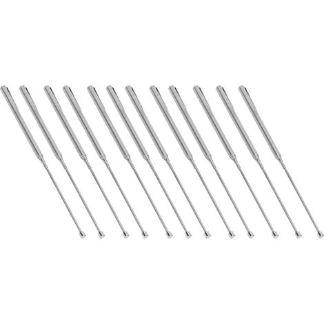 Lot de 12 bâtonnets magnétiques en acier de 900 g avec clip de poche, tige de préhension télescopique, outil de ramassage magnétique (1/5)