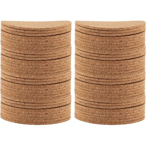 100 pastilles bois dessous de verre tasse thé café setter rond table déco maison (1/5)