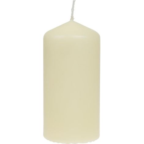 Bougies hautes cylindriques ivoire 120mm (lot de 12) - BOLSIUS (1/5)