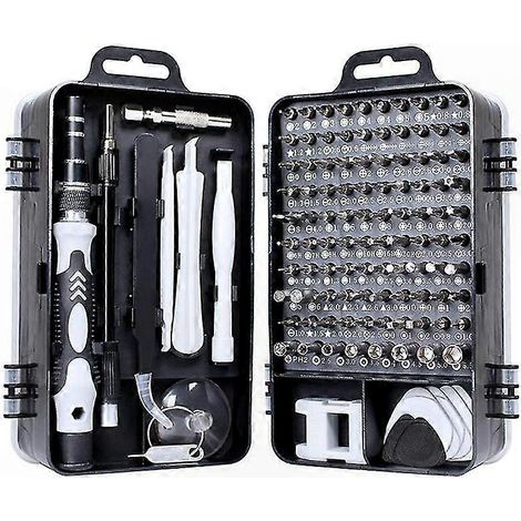 138-teiliges magnetisches Schraubendreher-Set für die Reparatur von Elektronikgeräten, präzises Wartungswerkzeug, kompletter Koffer mit verschiedenen Bits, ideal für Heimwerker und zum Zerlegen von Ge (1/4)