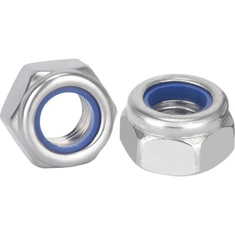 Tuerca autoblocante M8, 50 unidades, acero inoxidable, V2A A2, DIN 985. (1/5)