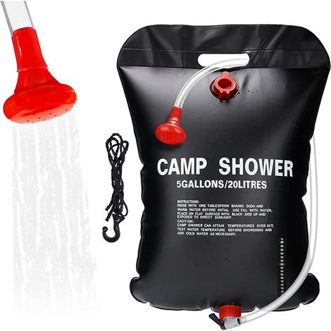 Sac de douche de camping 20L, sac de douche solaire, sac de douche à eau chaude extérieure, sac de douche portable-Fei Yu (1/5)