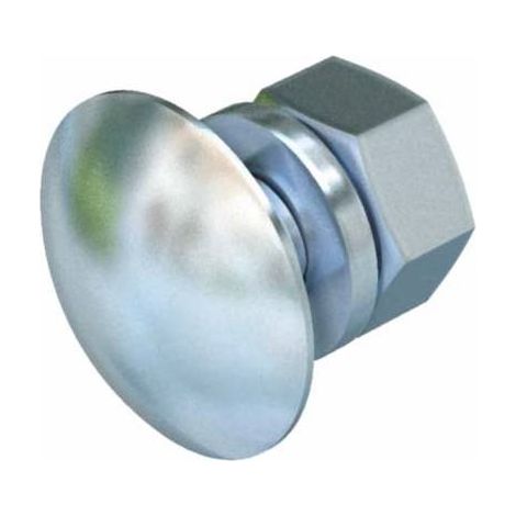 OBO Bettermann Tornillo de cabeza alomada con arandela y tuerca M12x25 Acero galvanizado en caliente, 6406254
