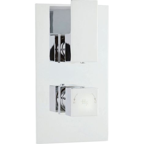 Hudson Reed Art Concealed Shower Valve with Diverter Dual Handle - Chrome (1/2)