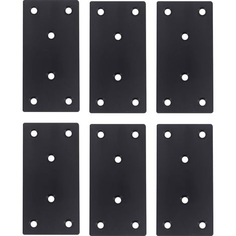 Sollbry Placas de unión, 6 piezas de placas de reparación de metal y madera para paneles de reparación, paneles de ventana y soportes de muebles (100 x 50 x 2 mm) (1/5)