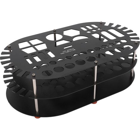 Support de rangement pour outils en alliage d'aluminium, organisateur de bureau pour modèles de voitures et quincaillerie, noir (1/5)