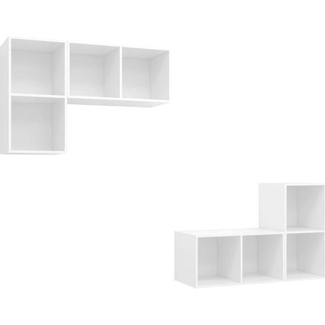 Maison Exclusive - TV-Wandschränke 4 Stk. Weiß Holzwerkstoff