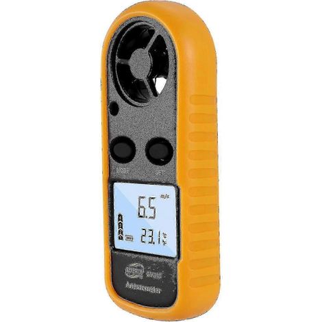 Mini anémomètre numérique, adapté à la mesure de la vitesse du vent et de la température. (1/5)