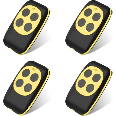 Telecommande Universelle Portail, Telecommande Garage Universelle sans Fil, Rolling Code à 4 Boutons pour Porte de Garage et Voiture(4 articles) (1/4)
