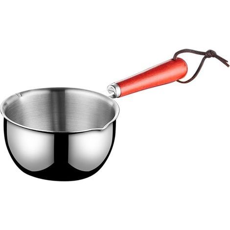 Piccolo pentolino per salse calde in acciaio inossidabile, ideale per sciogliere il burro, riscaldare salse e condimenti (300 ml) (1/4)