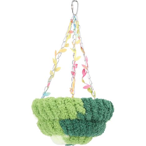 Nid d'oiseau suspendu, doux et confortable, en peluche moelleuse, au design adorable, idéal pour la reproduction des perroquets et parfait pour l'intérieur. Grand modèle. (1/5)