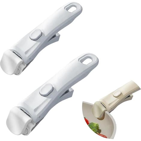 2 pièces Poignée amovible universelle pour poêles, poignée détachable pour poêles, gain de place, résistante, poignée amovible pour la cuisine, casserole durable, pince ergonomique pour ustensiles de (1/5)