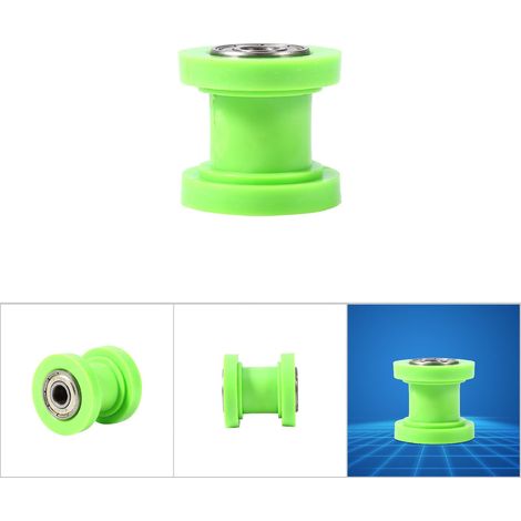 Galet tendeur de chaîne de 8 mm de diamètre intérieur, guide-chaîne pour moto tout-terrain chinoise (pit bike), vert (1/5)