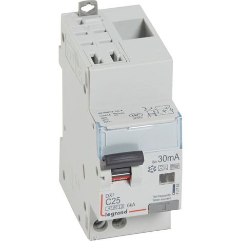 Disjoncteur Modulaire DX3 1P+N Courbe C 25A Type F 6kA - LEG410763