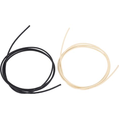 Deux câbles de micro de guitare avec fil de cuivre monoconducteur isolé et antibruit, adaptés aux guitares électriques. (1/5)