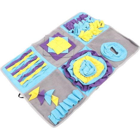 Tapis de fouille à 6 grilles pour chiens : mange lentement, entraînement olfactif, polaire douce, anti-stress, tapis de recherche de nourriture interactif pour animaux de compagnie (1/5)