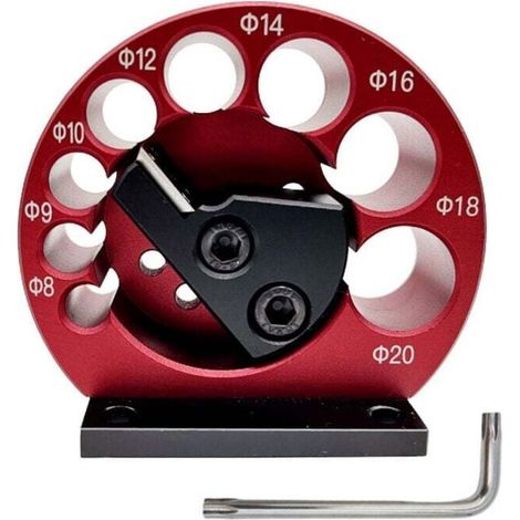 Plantilla de espiga de aleación de aluminio ajustable, 8 agujeros, taladro eléctrico, fresado de madera maciza, vástago redondo, herramienta auxiliar para carpintería, ajustable de 8 a 20 mm (1/4)