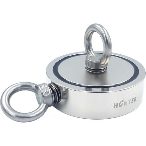 Neodym-Magnet, seitlicher Griff zur Suche, Tragfähigkeit 2 x 430 kg, Hunter