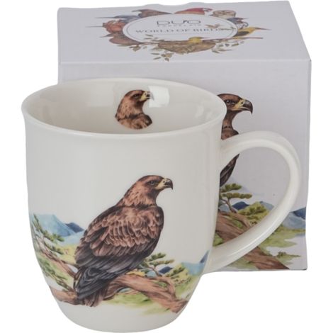 Taza de porcelana de 400 ml con diseño de águila dorada - Mundo de las aves / Animales
