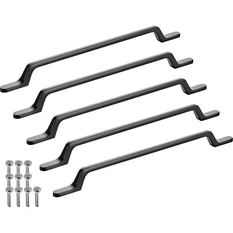 SOTECH Möbelgriff Bügelgriff Blackline IV schwarz matt Schubladengriff Schrankgriff inkl. Schrauben - Bohrlochabstand (BA) 224 mm, 5 Stück (1/4)