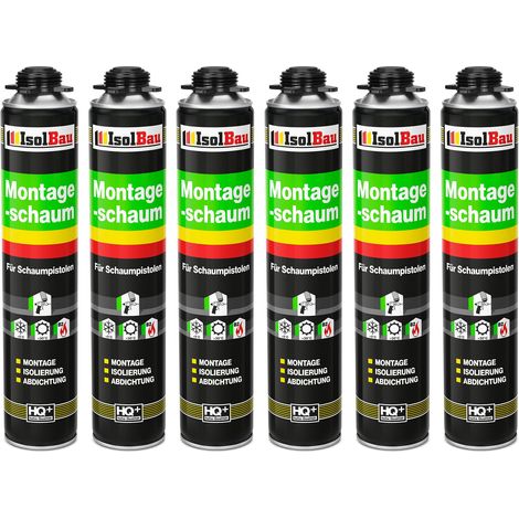 Pistolenschaum Montageschaum Bauschaum PU Schaum 6 x 750 ml Fensterschaum (1/5)