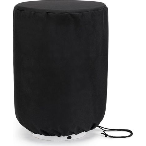 Housse de réservoir de gaz en tissu Oxford 420D, noire, diamètre 31 x hauteur 45 cm, avec fonction de table stabilisatrice latérale, adaptée aux réservoirs standard de 20 lb, housse de bouteille de (1/5)