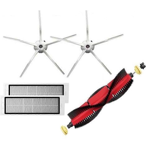 Brosse principale, brosse latérale en silicone, brosse rotative pour Roborock S6 S50 S5Max S6
