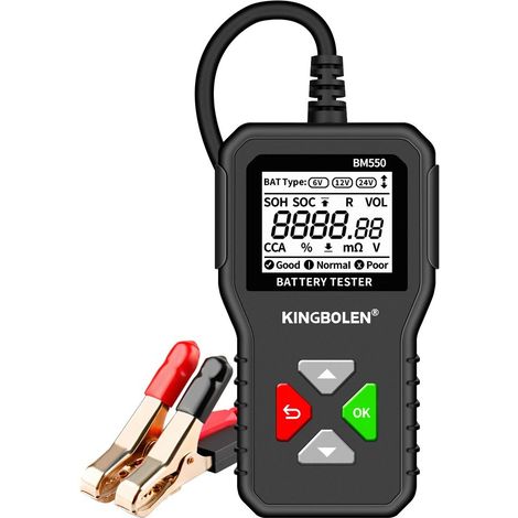 Testeur de Batterie AUTO 6V 12V 24V BM550 Analyseur Numrique pour Voiture Camion Moto ATV Bateau (1/4)