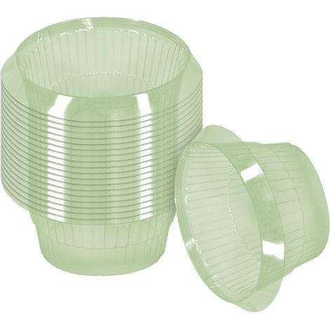 Kunststoff Schneckenschutz Ring 20 cm grün - 20 Stück - Schädlingsabwehr und Bewässerungshilfe - Pflanzenschutz Schädlingsschutz Bewässerungsring Anzuchthilfe wetterfest