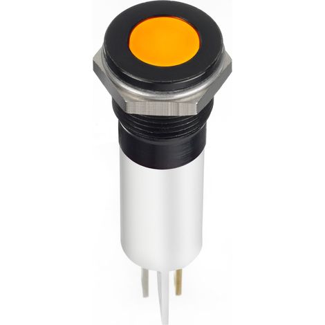 Voyant LED lumineux  Orange RS PRO, dia. 12mm, 24V c.c., IP67 ( Prix pour 1 )