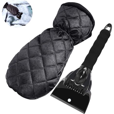 Eiskratzer Auto mit Handschuh, Wasserdicht & Warm Gefüttert, Ergonomischer Griff (1/5)