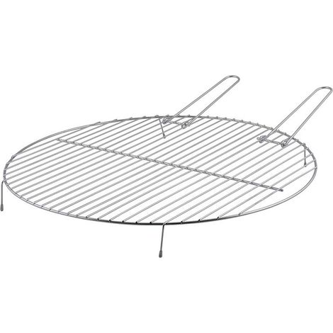 Esschert Design – Grille de barbecue en métal 52 cm – Pour brasero de 41 à 51 cm – Poignées rabattables – Stabilité renforcée