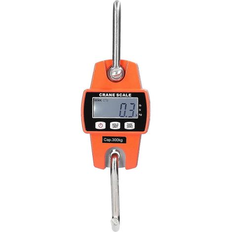 Balance numérique pour grue, balance électronique suspendue 300 kg (660 lbs), balance industrielle suspendue avec capteur précis, mini balance portable LCD avec crochet pour la chasse (1/5)