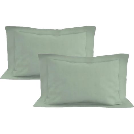 Taie d\oreiller en coton  48x74 cm  vert d\eau, par  48 x 74 cm vert eau