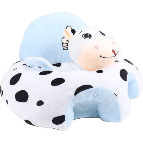 Siège de soutien pour bébé avec deux poignées, confortable, en peluche, motif dessin animé, base antidérapante, chaise d'apprentissage pour la maison (1/5)