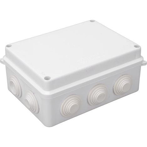 Boîtier de jonction électrique en ABS étanche IP65, 150 x 110 x 70 mm, pour usage extérieur. (1/5)