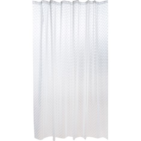 Rideau de douche EVA CORK 180x200cm QUALITE PREMIUM Transparent - Anneaux inclus MSV