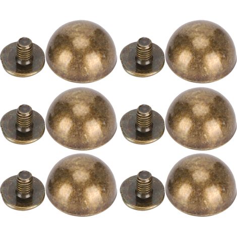 30 Messing-Pilznieten für Lederverzierungen, 12 mm – Komplettset (1/5)